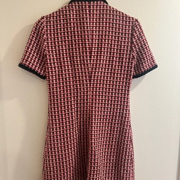 Maje Pink and Black Tweed Mini Dress - Picture 2 of 5